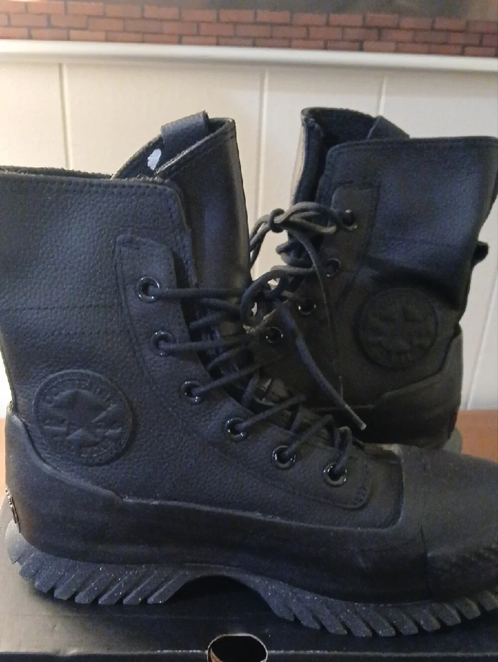 Converse Black Lace-Up Men's Combat Boots